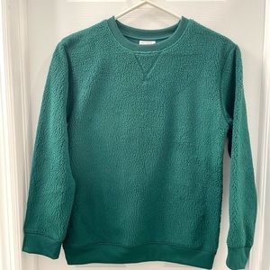 NWT Cat & Jack Fleece sweater Green Sz youth L 12/14 unisex